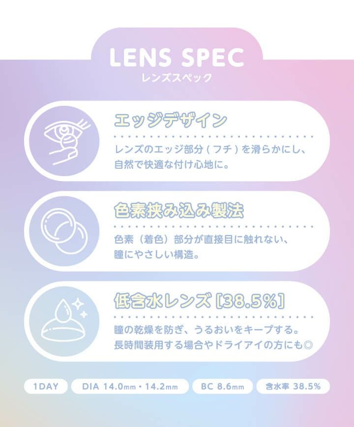 Glam up ワンデー10枚入商品説明2