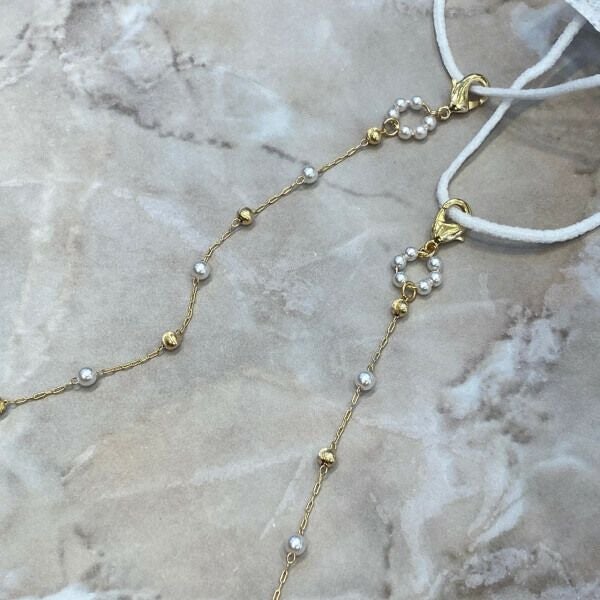 眼鏡・マスクチェーン（パール） 