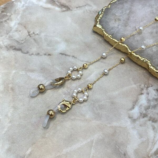 眼鏡・マスクチェーン（パール） 