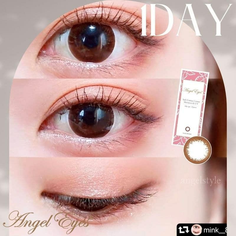 ヴィヴィッドブラウン-レポ-エンジェルアイズワンデーUVモイスト 30枚入-サークルレンズ-ヴィヴィッドブラウン