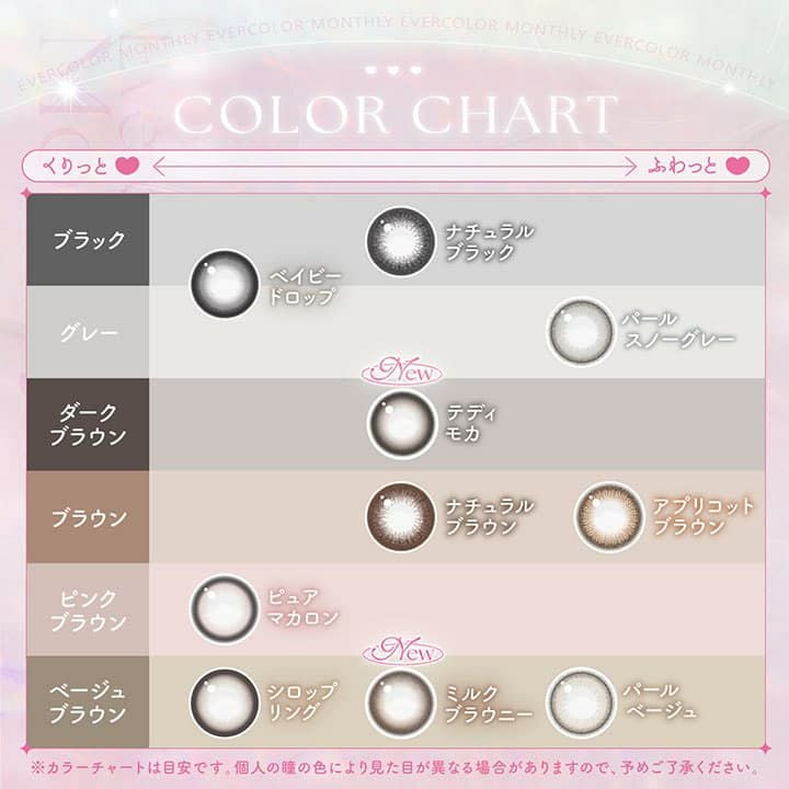 エバーカラーマンスリー-エバーカラーマンスリー-新木優子-ゆんぴょ-エバーカラー1ヶ月カラコン-マンスリーカラコン