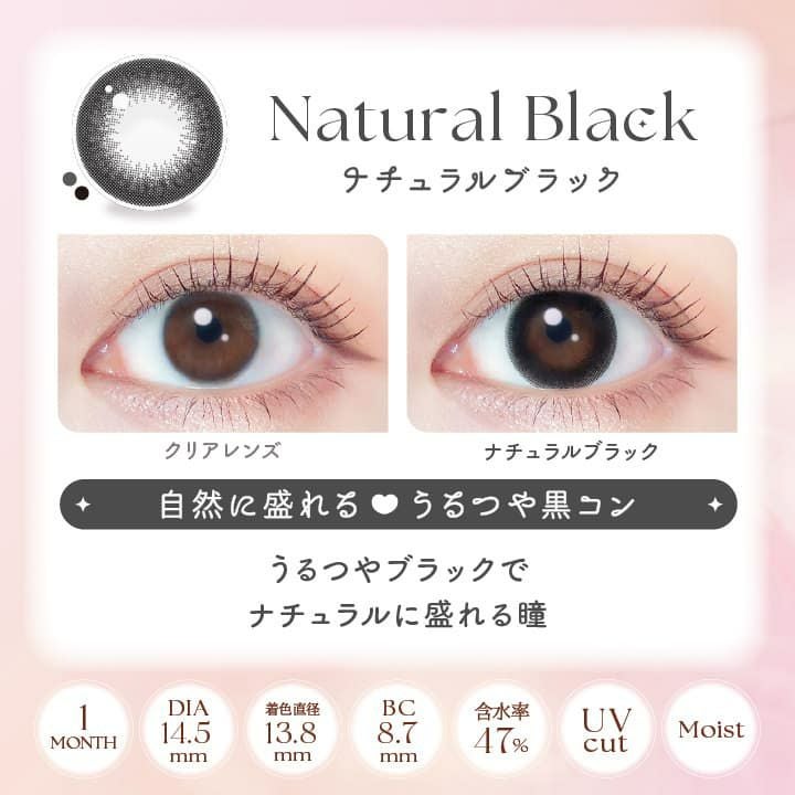 エバーカラーマンスリー 2枚入【ナチュラルブラック】｜大人のカラコン