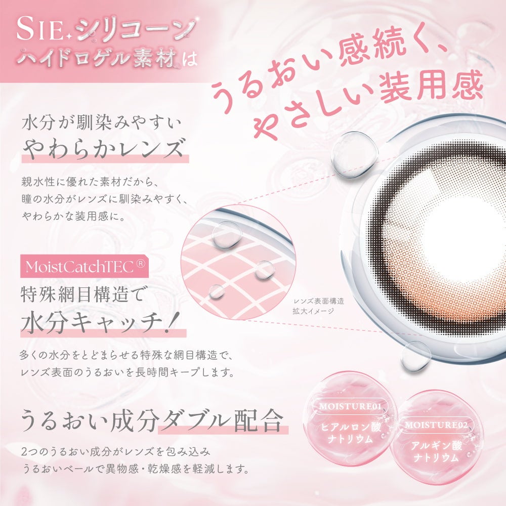 シーワンマンス(SIE 1month) 2枚入-TWICEMOMO-回らない水光カラコン-シリコーンハイドロゲル素材 