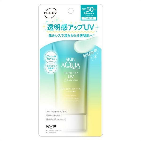 【ロート】スキンアクア トーンアップUVエッセンス ミントグリーン（日焼け止め）SPF50+／PA++++ 80g 