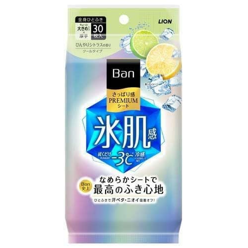 Ban さっぱり感PREMIUMシート 30枚入[ クールタイプ ひんやりシトラス