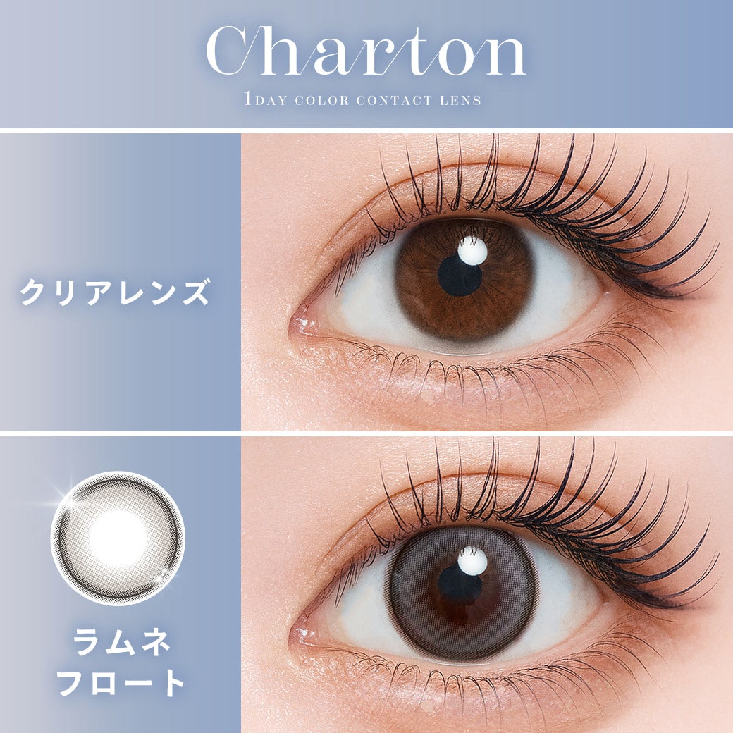 シャルトンワンデー(charton 1day) ラムネフロート-本田紗来カラコン-本田三姉妹-ほんださらカラコン-Rayモデル-シャルトンワンデー
